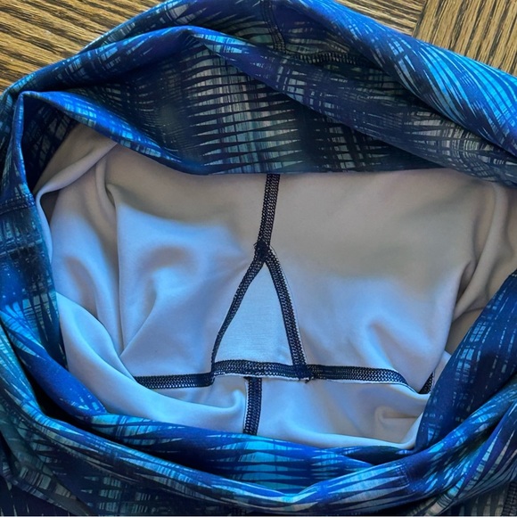 Lululemon Invigorate High Rise Flux Blue Multi Leggings Key Pocket Size 10 - Picture 10 of 10